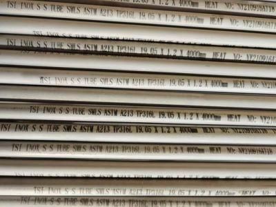 ASTM A213 Grade 316L Smls Seamless Stainless Steel Pipe Stainless Steel Tube 19.05mm*1.2mm