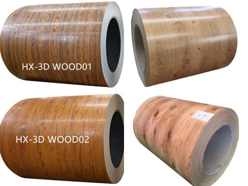 Gi Material for PPGI Steel Coil 0.6mm PPGI Color Coated Wood Steel Coil