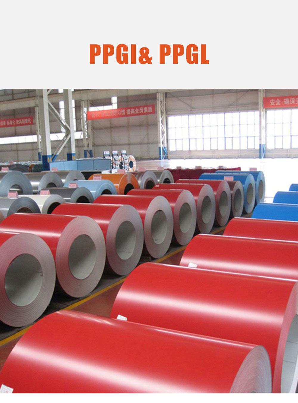 PPGI PPGL Color Coated Prepainted Steel Coil Steel Coil 0.4mm 0.5mm PPGI Manufacturer
