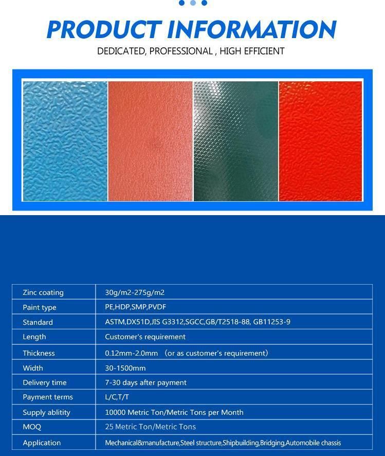 Dx51d+Z ASTM Z80 Az150 Matt/Wrinkle/Embossed PPGI PPGL Coil Prepainted Galvanied Steel / Wrinkle PPGL Colour Coated Steel Coil for Decoration Material