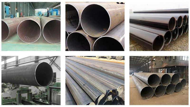 API 5CT 8"-60" X52 X65 X70 X80 Black Carbon Ms Mild Welded Casing LSAW Carbon Steel Pipe for Construciton