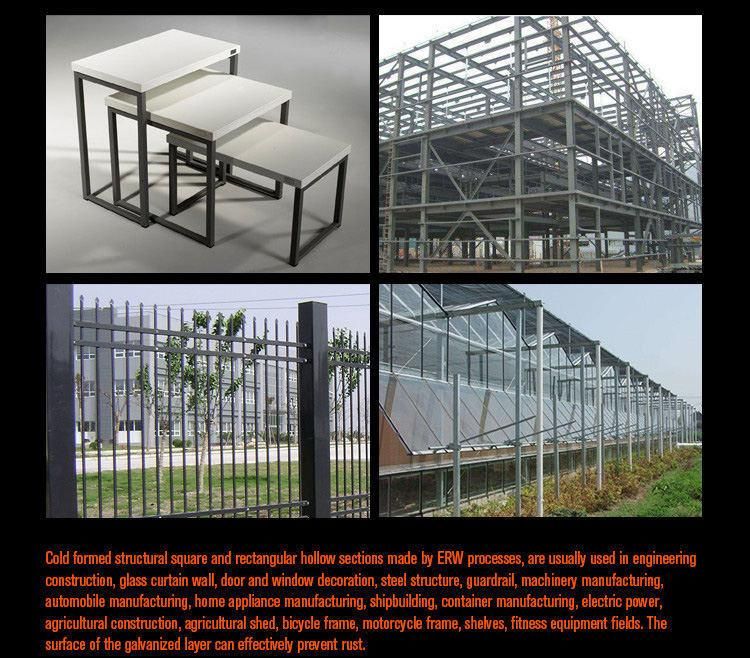 En10219 100 X 50 Square ERW Black Steel Tube