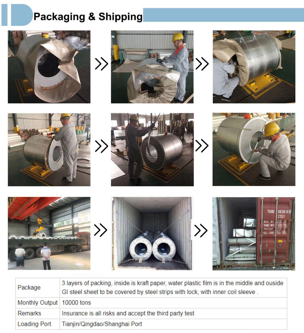 Factory Fast Delivery Z30~Z275 Full Hard Galvanized Steel Coil