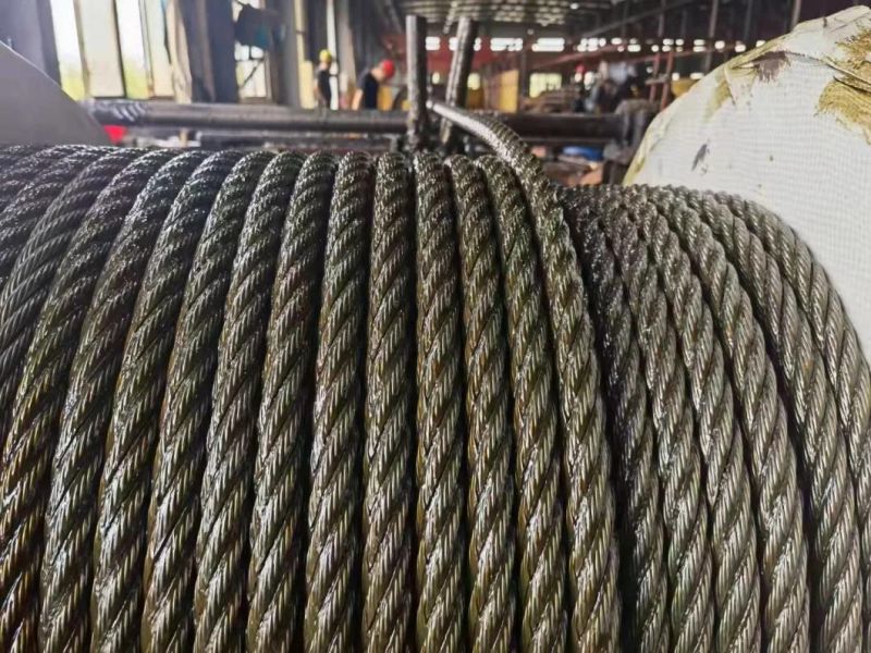 Real Factory 6X19s+FC / Iwrc Oiled Lubricated with Yellow Grease Metal Rope 22mm