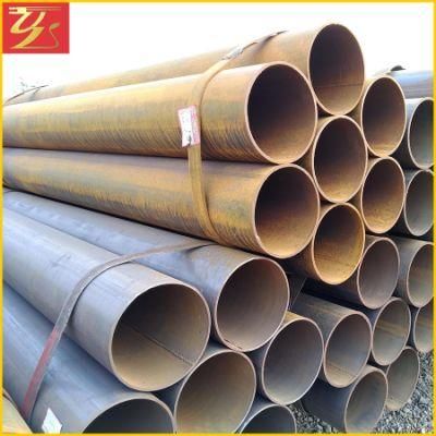 Stock Black Pipe ERW Steel Tube Provided by China Supplier for Building and Construction Material