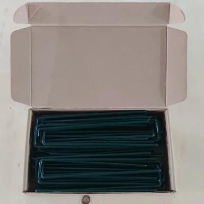 6&prime;&prime; Square Top Landscape Garden SOD Staples Stakes Pins U Shape Stakes