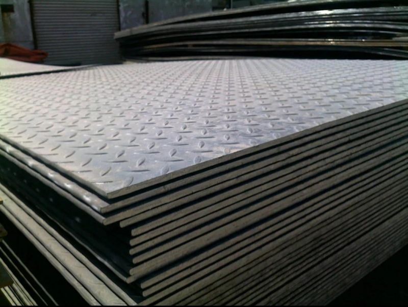 Ms Mild Steel Checkered Steel Plate 6mm Thicknes