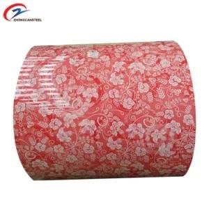 Decorative Material Flower Pattern Prepainted Galvanized Steel Coil Color Coated Coil for Roofing Sheet
