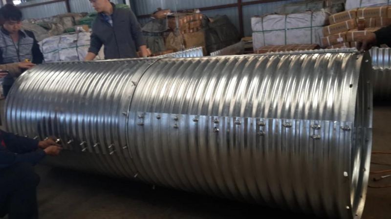 Drainage Culvert Metal Pipe, Assemble Galvanized Corrugated Steel Pipe Culvert