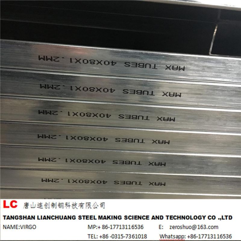 Pre Galvanized Steel Hollow Section Zinc Cotating 40-60 GM