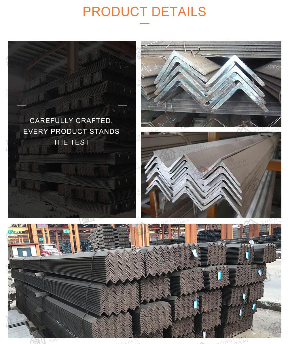 China Factory Supply Equal/Unequal Slotted Hot Rolled Galvanized Iron Steel Angle Bar Iron