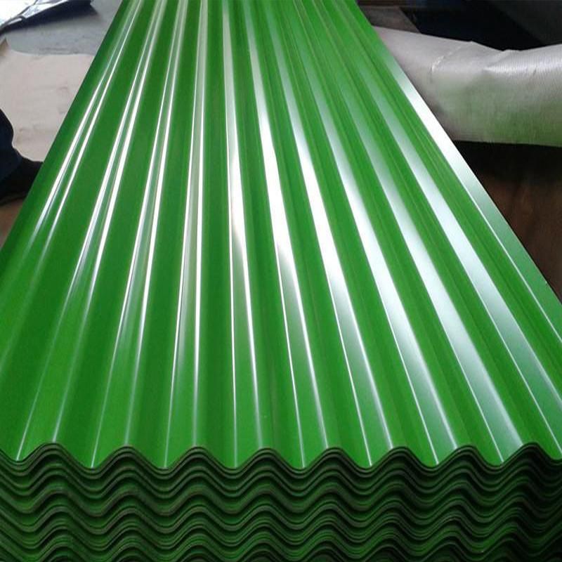 Factory Galvanized Corrugated Sheet Rows of Tiles on a Roof Board