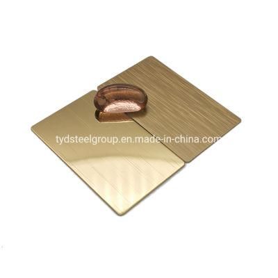 Best Standard 0.8mm Brown Titanium Satin Finished 1219X3048mm Austenitic Stainless Steel Plate