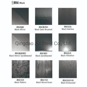 304 Black Wood Grain Hairline Color Coated Stainless Steel Sheet for Decorative