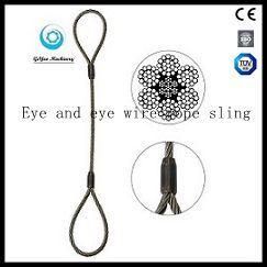 6X25 Bright Iwrc Wire Rope Slings - Eye and Eye