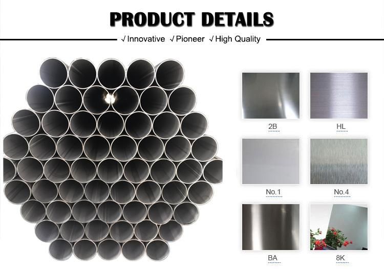 Wholesale Inox Manufacturer 201 304 316 Polished Round Stainless Steel Pipe in China