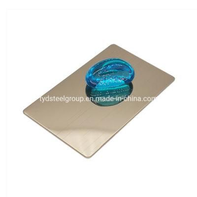 Best Standard 0.9mm Brown Titanium Satin Finished 1219X3048mm Austenitic Stainless Steel Plate