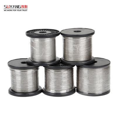 High Strength Corrosion Resistance 316 7*19 Stainless Steel Wire Rope 1.2mm Stainless Steel Cable
