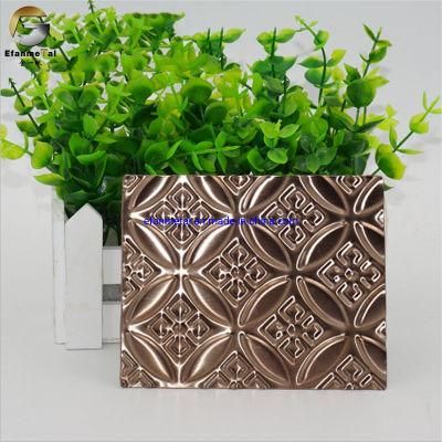 Ef343 Original Factory Good Price Ceiling Panel SUS304 ASTM PVD Coating Colorful Stamped Stainless Steel Decorative Sheets