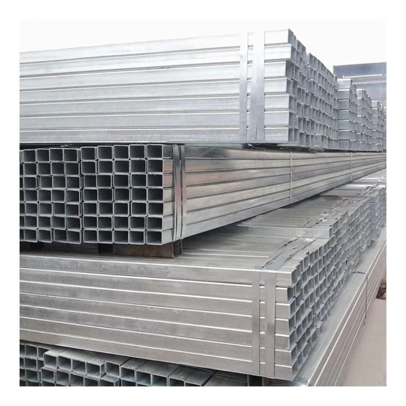 ERW Steel Square Tubing Standard Sizes, Pre Zinc Coated Square Galvanized Steel Pipe 4" Tube