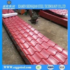 Red Color Corrugated Steel Roofing Sheet Yx25-205-820/1025