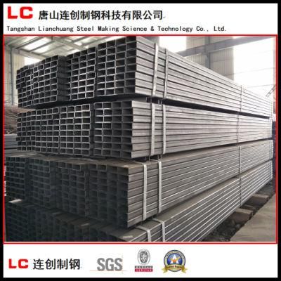 En10219 Black Square Steel Pipe Weld. Q235