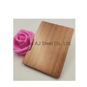 SUS304 Mirror 8K Golden Color Stainless Steel Etching Plate for Decoration