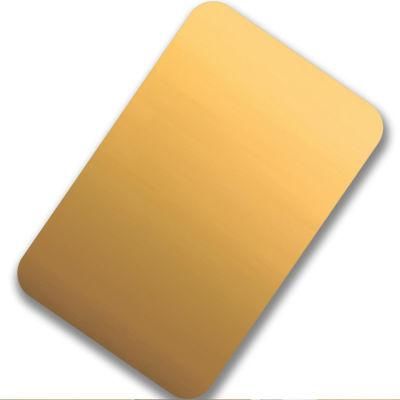 201 Golden Coated Ss Sheets Stainless Steel Mirror Polish Sheet for Manufacturers Price