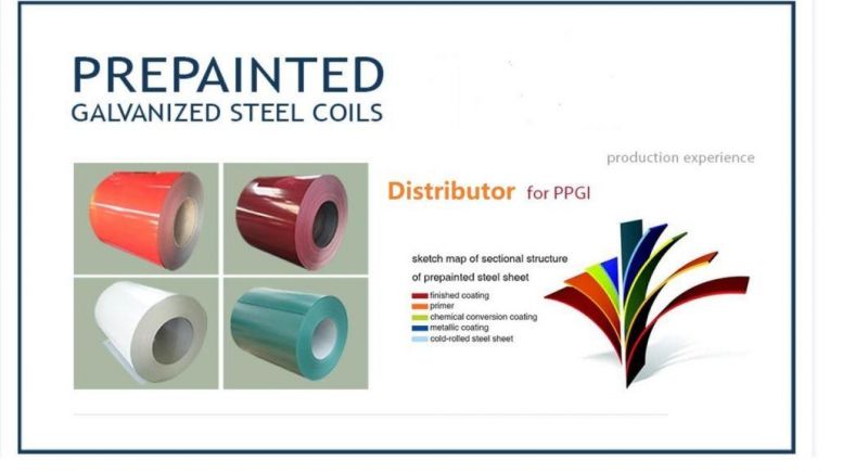 Prepainted Steel Coil/PPGI Coil/Color Coated Steel Coil for Roofing Steel Sheet