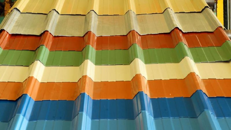 Prepainted PPGL Plastic PE Color Coated Galvalume Aluzinc Corrugated Roofing