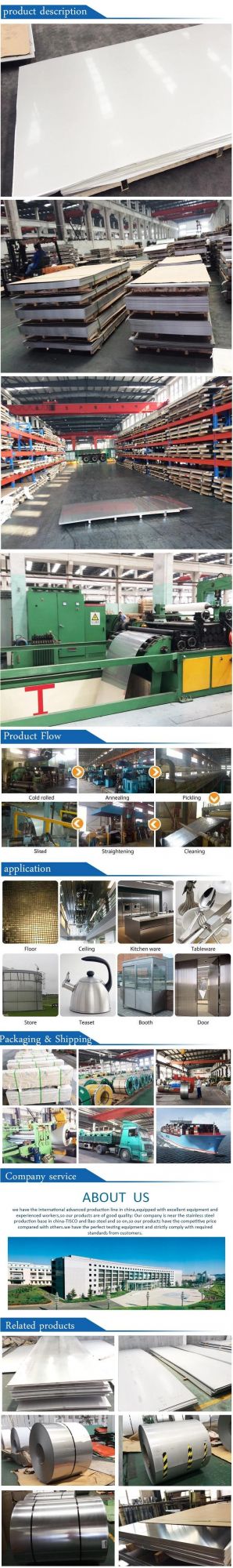 High Quality ASTM Stainless Steel Sheets 304L 304 321 316L 310S 2205 430 Stainless Steel Sheet Prices