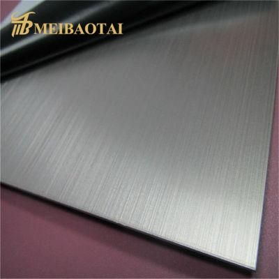 SUS 304 Stainless Steel Hairline Finish Color Steel Sheet Silver Ss Sheet for Construction