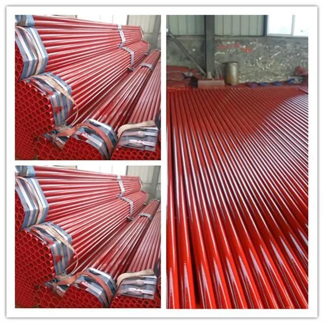 Ral 3000 Red Paint Fire Sprinkler Pipe as Per ASTM A795 Steel Pipe