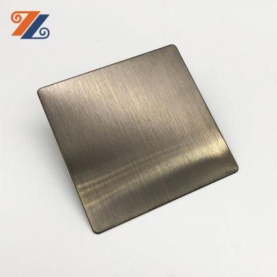 Customized 304 Hairline Titanium Gold Black Stainless Steel Decorative Color Sheet for Interior Decoration