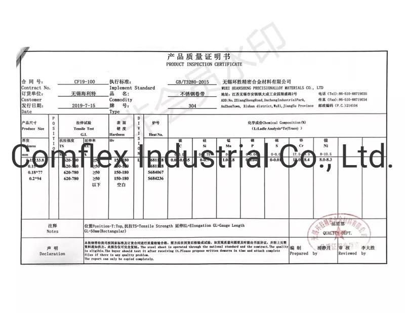 Stainless Steel Strip and Sheet for Metal Hose Production