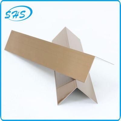 Stainless Steel Angles with Ti-Golden Color 800 G Mirror Finish as Protector for Wall Corner