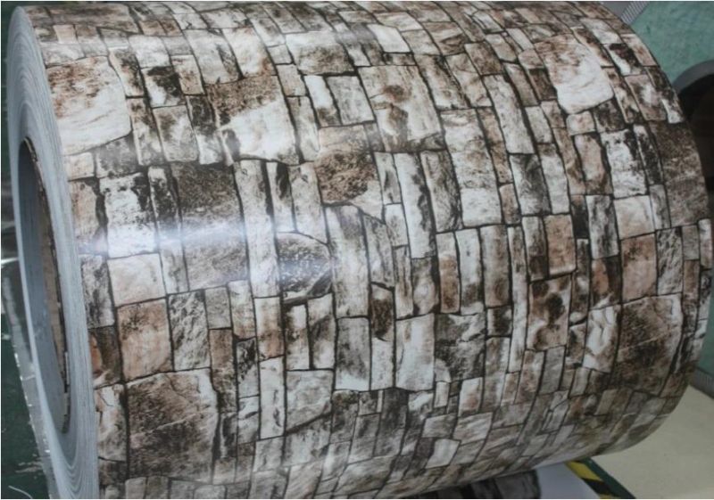 SPCC Grade Color Coated Galvanized Steel Sheet in Coil / Wood Grain Pattern
