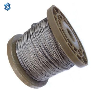 304 7X7 High Tension Corrosion Resistance Stainless Steel Wire Rope 0.5mm Wire Steel Rope