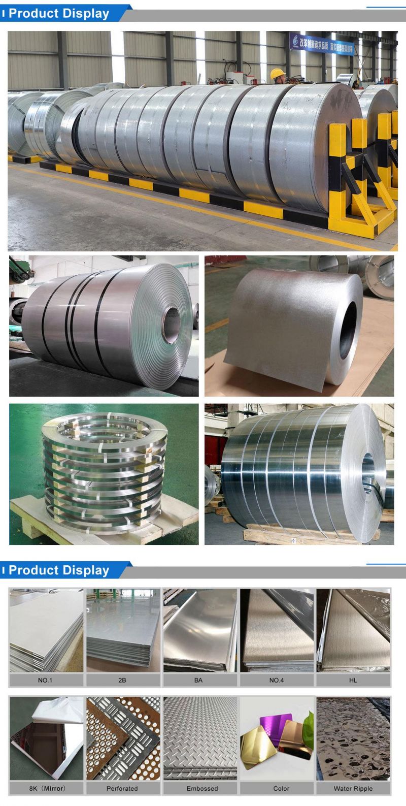 Hot Rolled Stainless Steel Coil No. 1 Surface 304, 304L, 316L, 321, 310S, 410s, 409L, 430, 201, 202