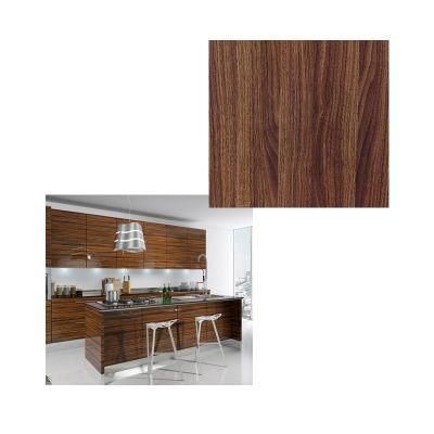 Wood Grain Laminated Kitchen Cabinets PVC Decoration Laminated Steel Sheet