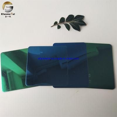 Ef082 Original Factory Sample Free Skirting Board 201 304 Highly Polished Emerald Green Mirror Stainless Steel Sheets