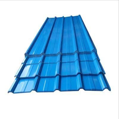 Building Material Metal Z80 Ral 5015 0.6mm Thick Prepainted Corrugated Steel PPGI Roofing Sheet
