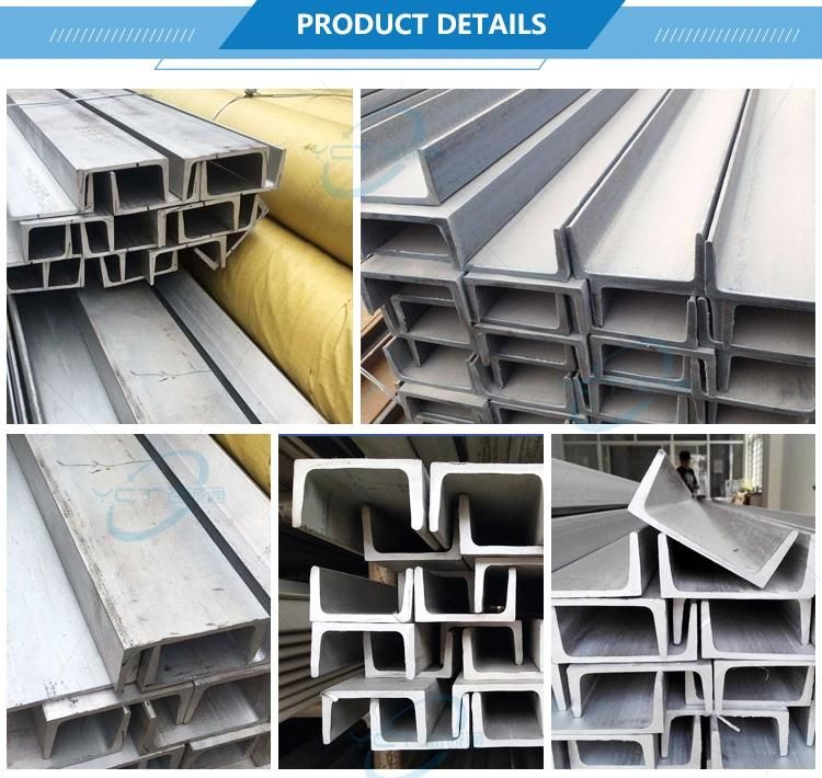 U Steel Channel 201 304 304L 316 316L 321 Purlin Stainless Steel Channel Beam Steel