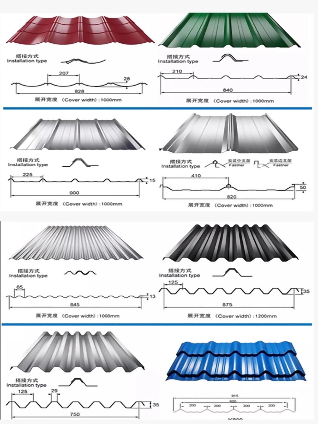 Zinc Coated Colorful Corrugated Steel Roofing Sheets PPGI Corrugated Sheet