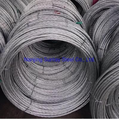 Size 5/1&quot; (7X2.64mm) Steel Wire Strand, Galvanized Steel Cable Long Life