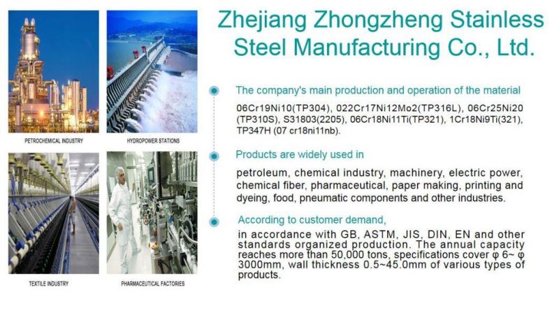 Stainless Steel Seamless Pipe Austenitic Stainless Steel ASME American Standard