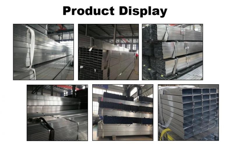 Q195q235, Q345 Zn 40-275g Galvanized Rectangular Steel Pipe Hot DIP Galvanized Square Steel Tube for Construction, Decoration