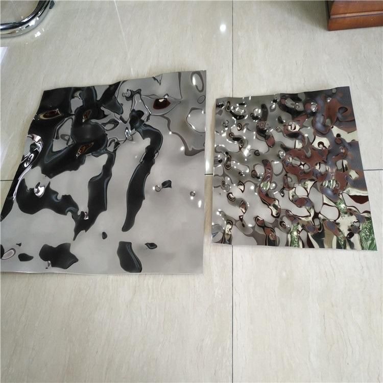 Good Quality ceiling Decoration 316 Golden Water Ripple Stainless Steel Sheet