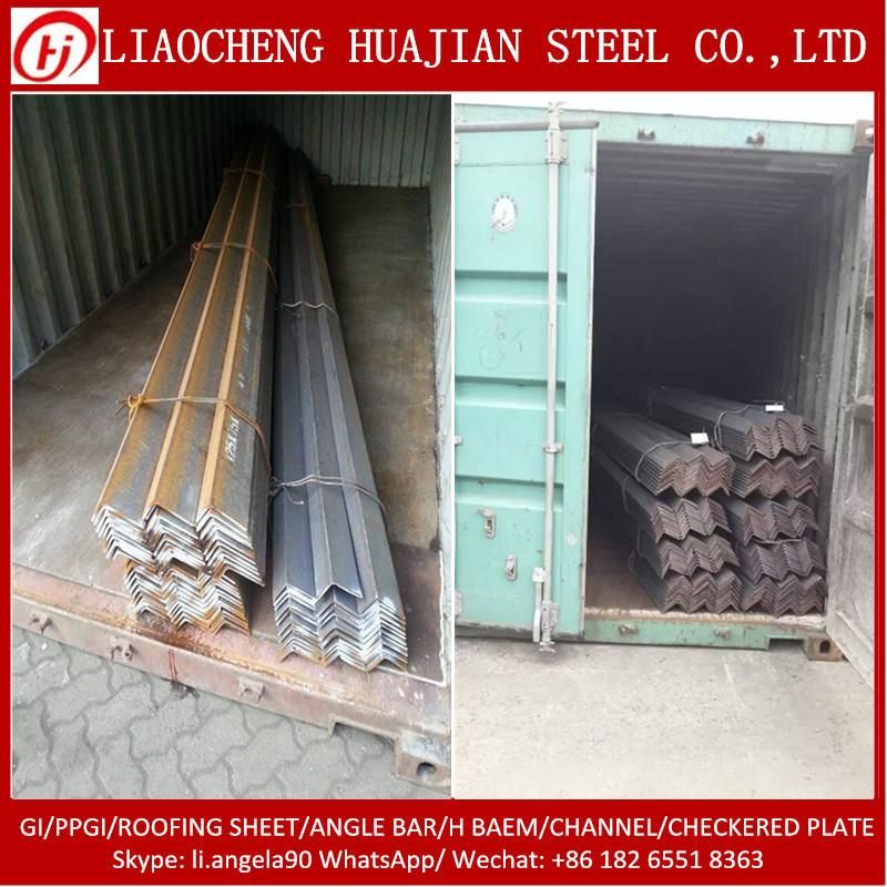 A36 Ss400 Q235 Q345 Mild Steel Angles in Stock