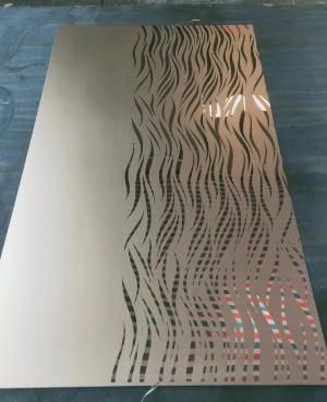 Water Ripple Wall Panel Embossed Stainless Steel Sheet 304 316 Mirror Ceiling Panel